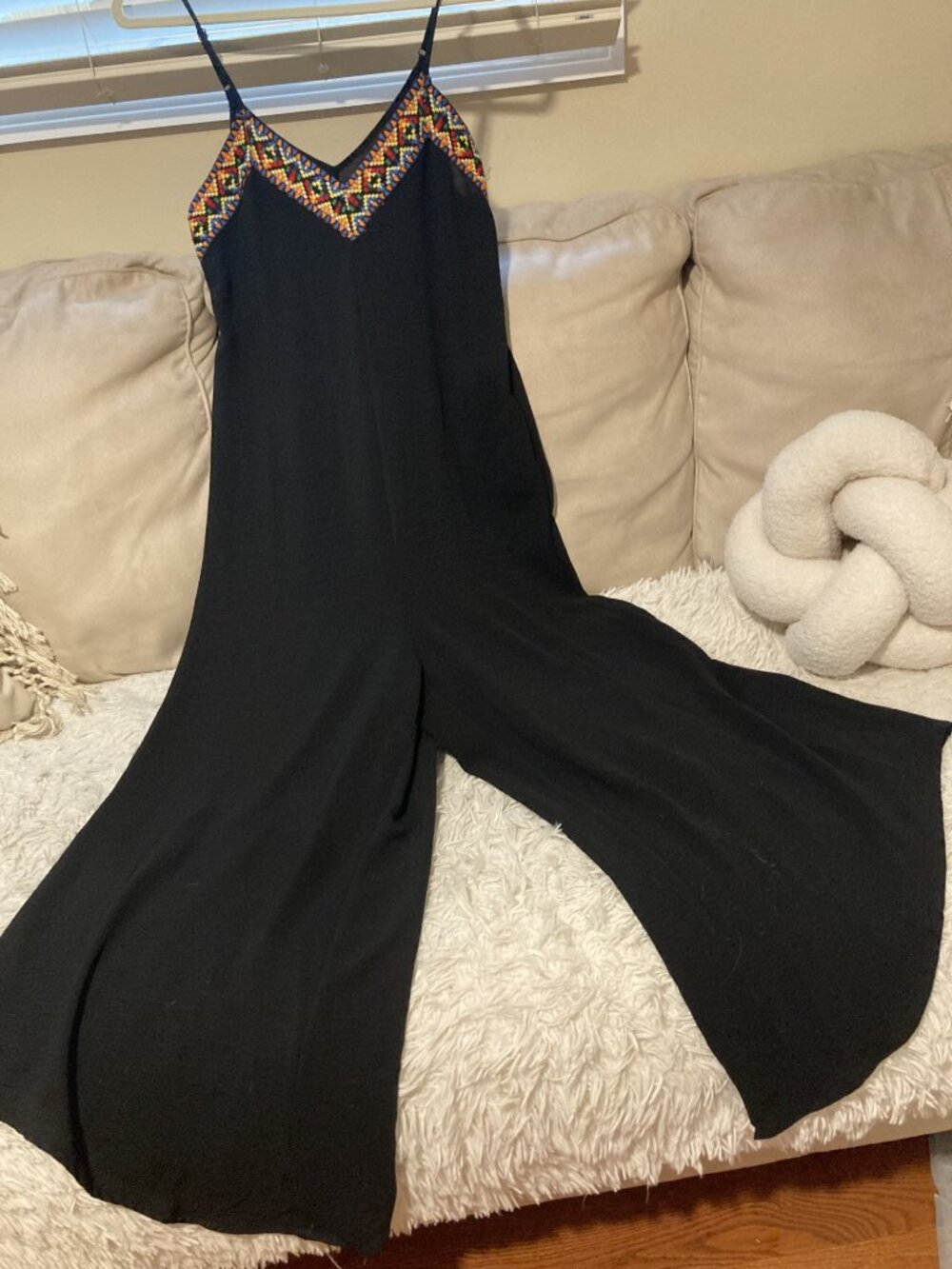 Black Bohemian Coverup Jumpsuit – Size XS (NWT)